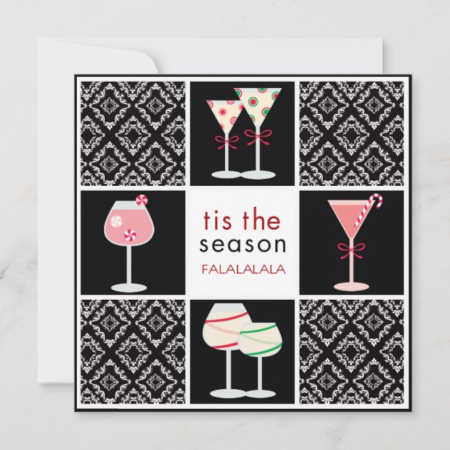 Invitations Cocktail Party pour les fêtes (Devant)
