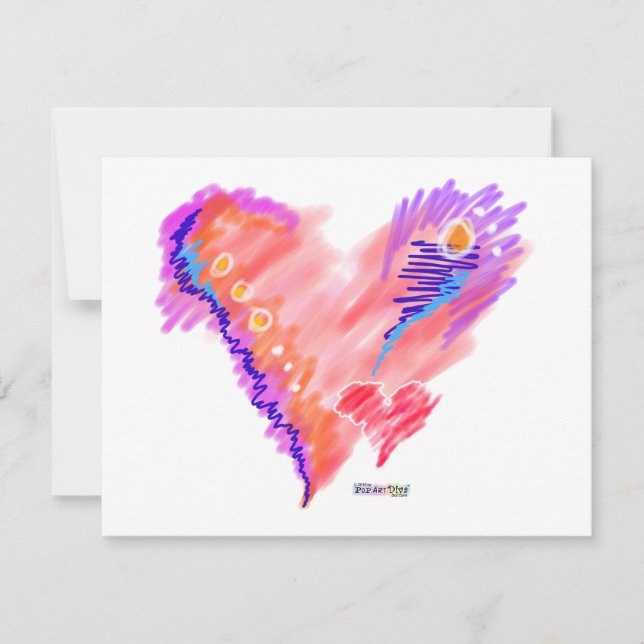 INVITATIONS - Coeur senti (Devant)