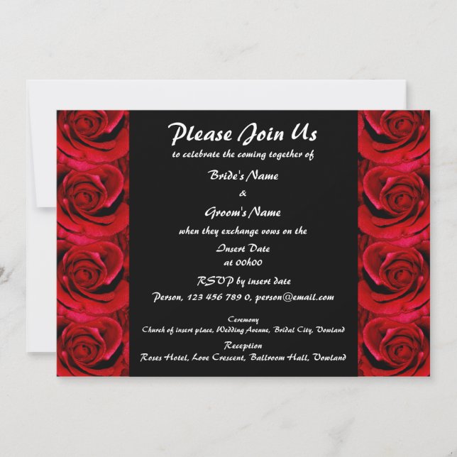 Invitations - coutume noire rouge spéciale (Devant)