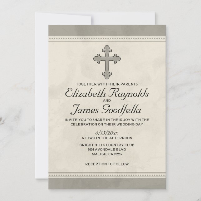 Invitations croisées de mariage de fer (Devant)