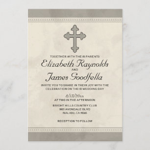 Invitations croisées de mariage de fer