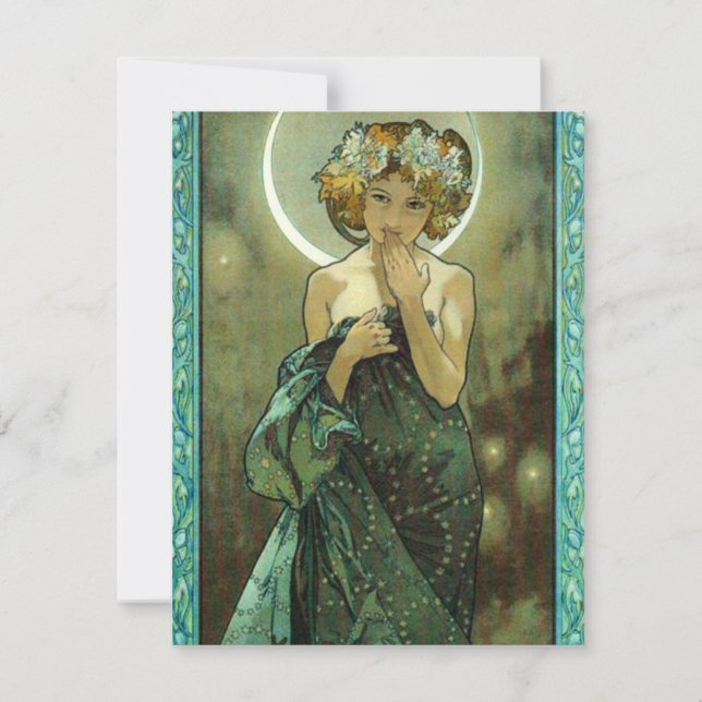 Invitations d'Alphonse Mucha Clair De Lune (Devant)