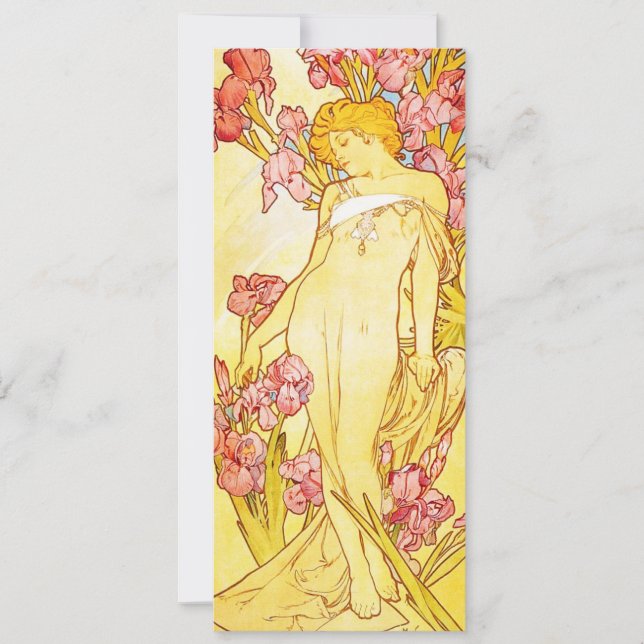 Invitations d'Alphonse Mucha Iris (Devant)
