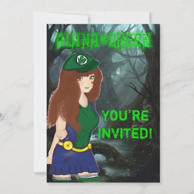 Invitations d'anniversaire Alana Green (Dos)