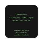 Invitations d'anniversaire carré (pack de 100)