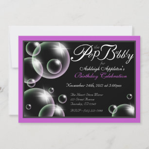 Invitations d'anniversaire Classy "Pop the Bubbly"
