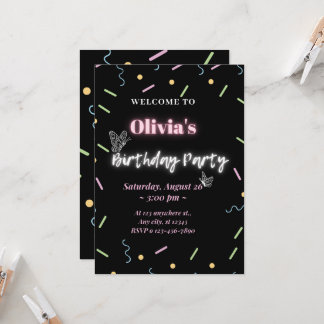 Invitations d'anniversaire cool moderne