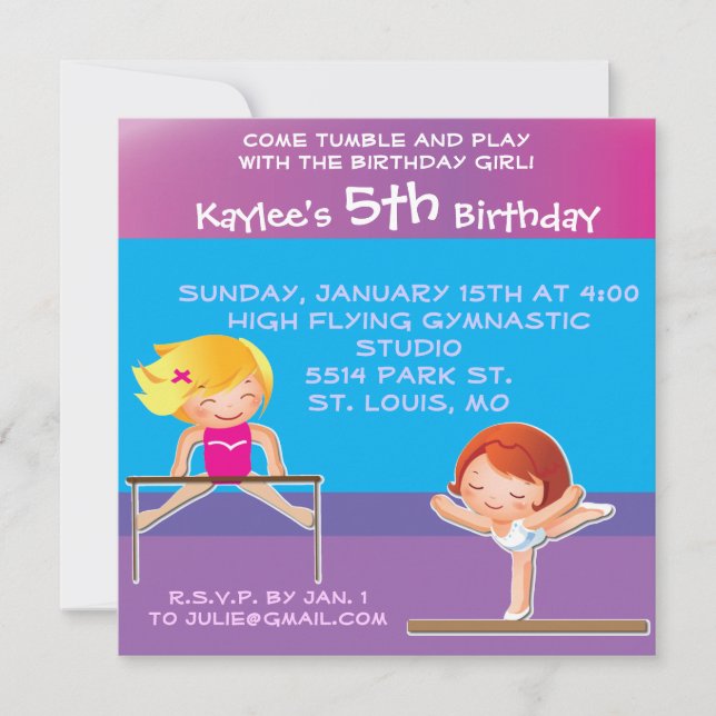 Invitations d'anniversaire Customisées (Devant)