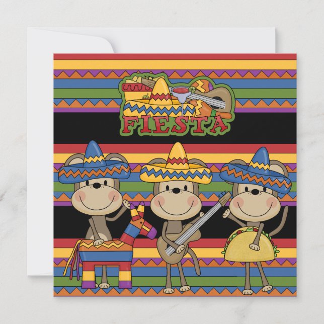 Invitations d'anniversaire Customisées à Fiesta de (Devant)
