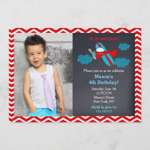 Invitations d'anniversaire d'avion