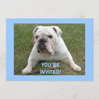 Invitations d'anniversaire de Bulldog anglais