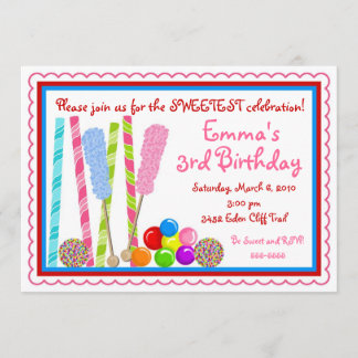 Invitations d'anniversaire de Candy