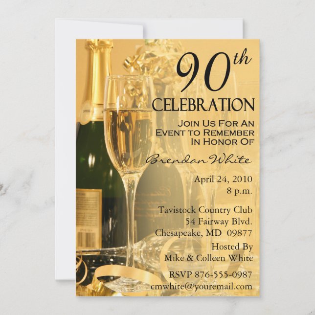 Invitations d'anniversaire de célébration de (Devant)