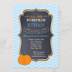Invitations d'anniversaire de citrouille pour le