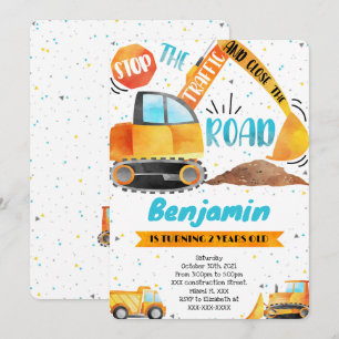 Invitations d'anniversaire de construction