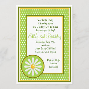 Invitations d'anniversaire de Daisy