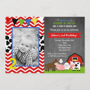 Invitations d'anniversaire de la ferme Barnyard