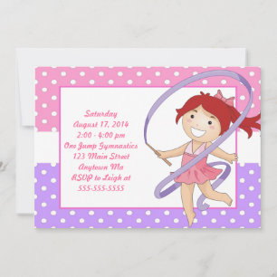 Invitations d'anniversaire de la Gymnastique des f