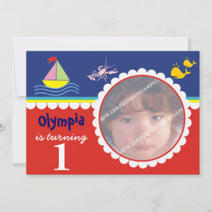 Invitations d'anniversaire de la mer
