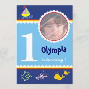 Invitations d'anniversaire de la mer