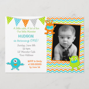 Invitations d'anniversaire de la photo de Little M