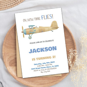 Invitations d'anniversaire de l'avion