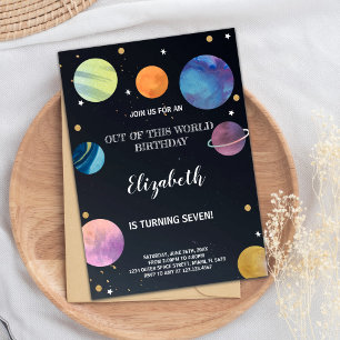 Invitations d'anniversaire de l'espace extra-atmos