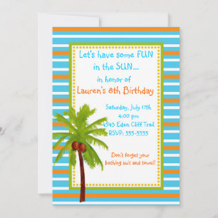 Invitations d'anniversaire de Luau