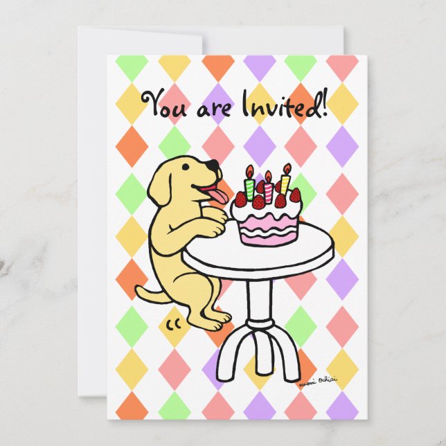 Invitations d'anniversaire de marionnettes du labo (Devant)