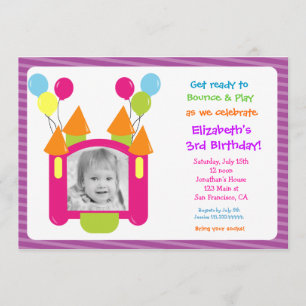 Invitations d'anniversaire de photo de Chambre de