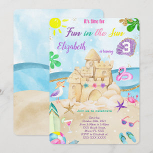 Invitations d'anniversaire de plage