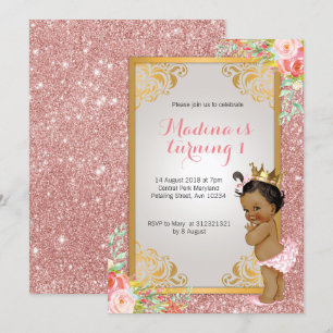 Invitations d'anniversaire de rose