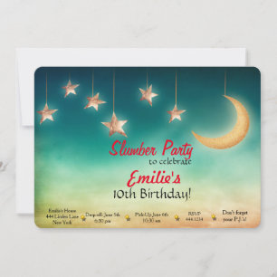 Invitations d'anniversaire de soirée pyjamas