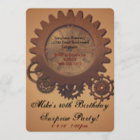 Invitations d'anniversaire de Steampunk