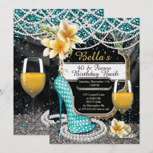 Invitations d'anniversaire de talons et de dames