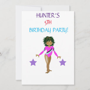 INVITATIONS D'ANNIVERSAIRE DE "TUMBLE GYMNASTICS"