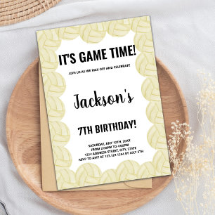 Invitations d'anniversaire de volleyball