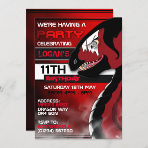 Invitations d'anniversaire de Vypenthus Dragon