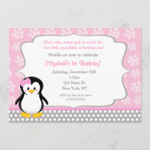 Invitations d'anniversaire d'ONEderland d'hiver de