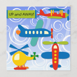 Invitations d'anniversaire d'un avion sur mesure