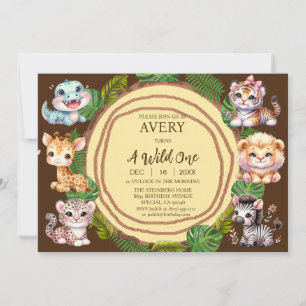 Invitations d'anniversaire d'un garçon sauvage