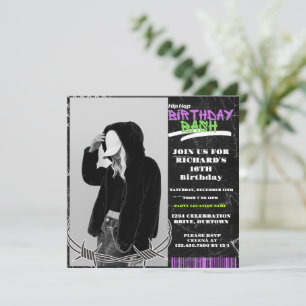Invitations d'anniversaire Hip hop