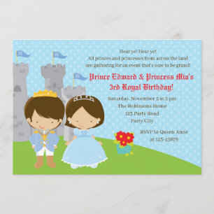 Invitations d'anniversaire jumeaux (Prince et Prin