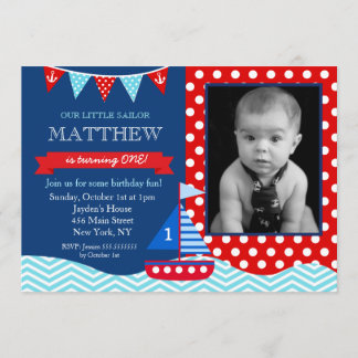 Invitations d'anniversaire nautiques