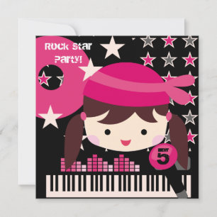 Invitations d'anniversaire personnalisées Brunette