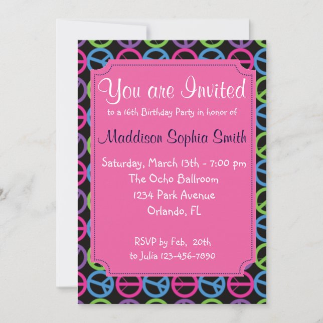 Invitations d'anniversaire personnalisés (Devant)