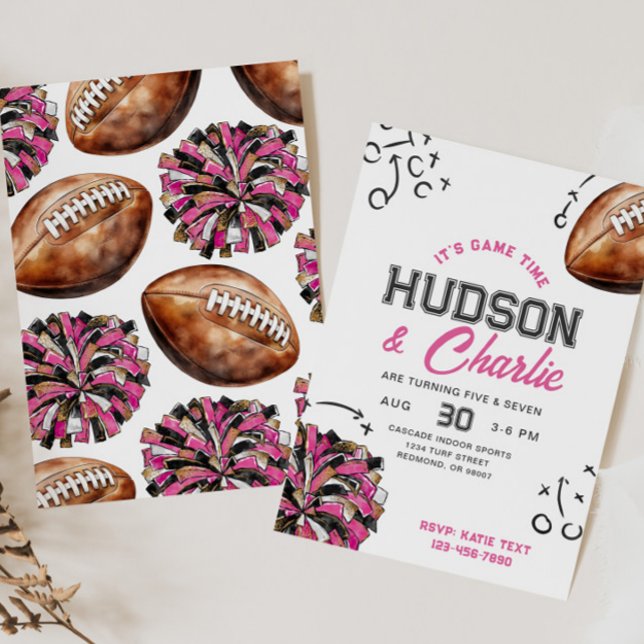Invitations d'anniversaire pour le football en com (Créateur téléchargé)