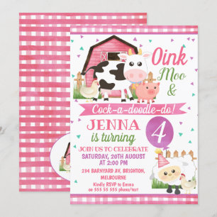 Invitations d'anniversaire pour les filles de la f