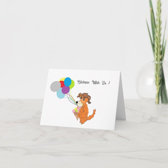 Invitations d'anniversaire : Temps de la crème gla (Devant)