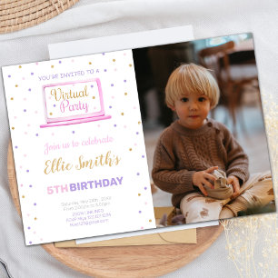 Invitations d'anniversaire virtuelles avec photo